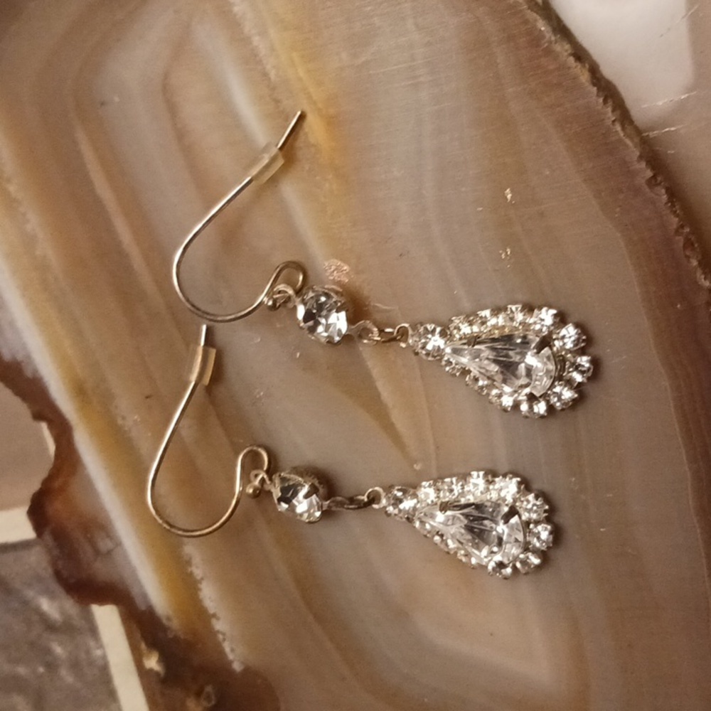 Vintage Diamond Drop Earrings